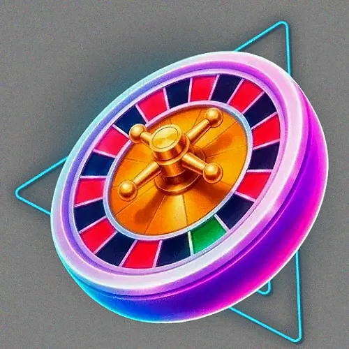Neon roulette wheel