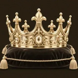 Gold crown on cushion — Vegas Nova Casino